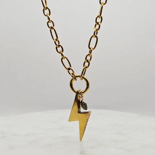 18K Gold Labradorite Gem