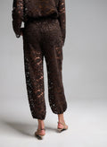 Opaline Brown Lace Balloon Pant