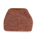 Fabric and Leather Clutch