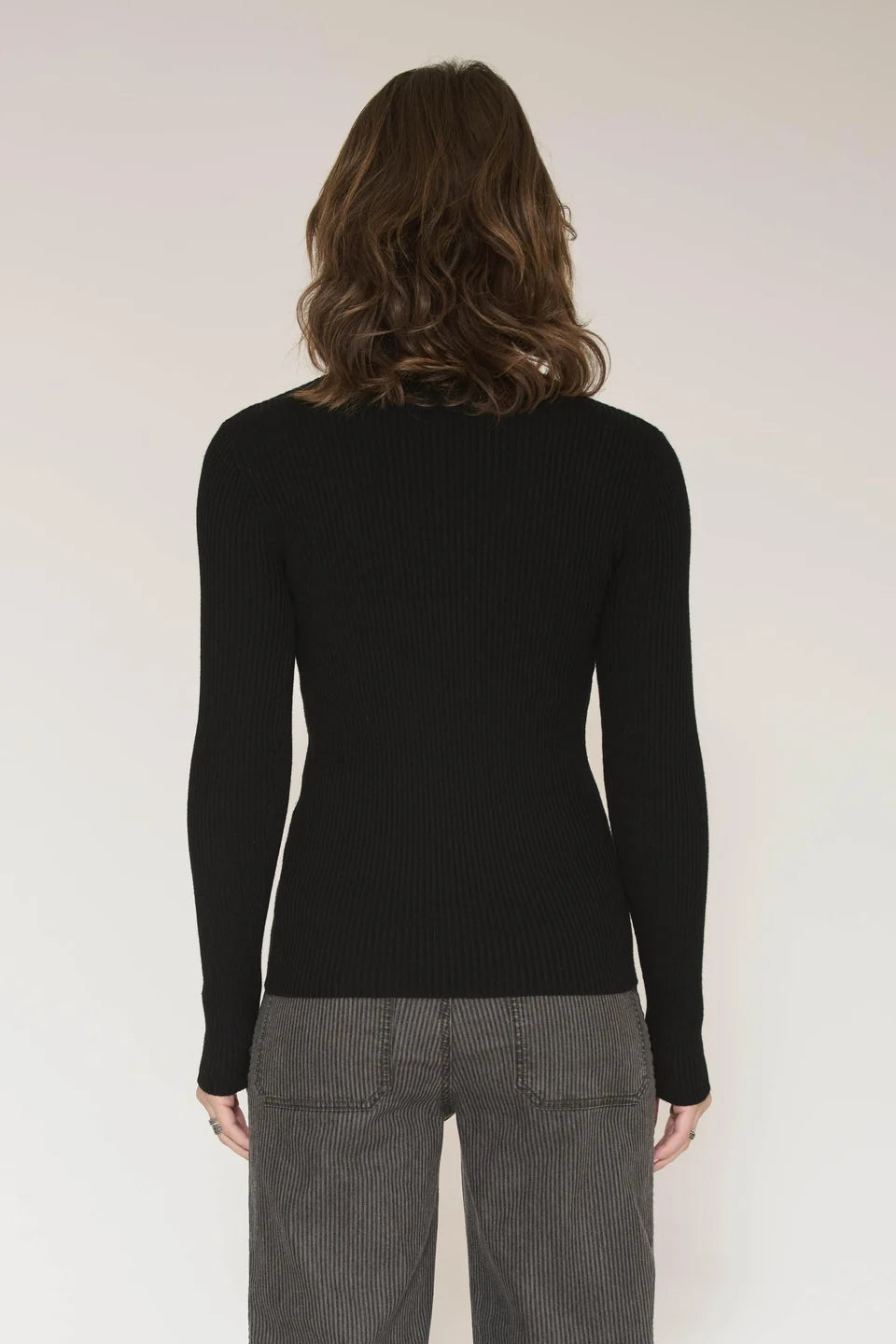 Klark Sweater| Black turtle neck ribbed sweater