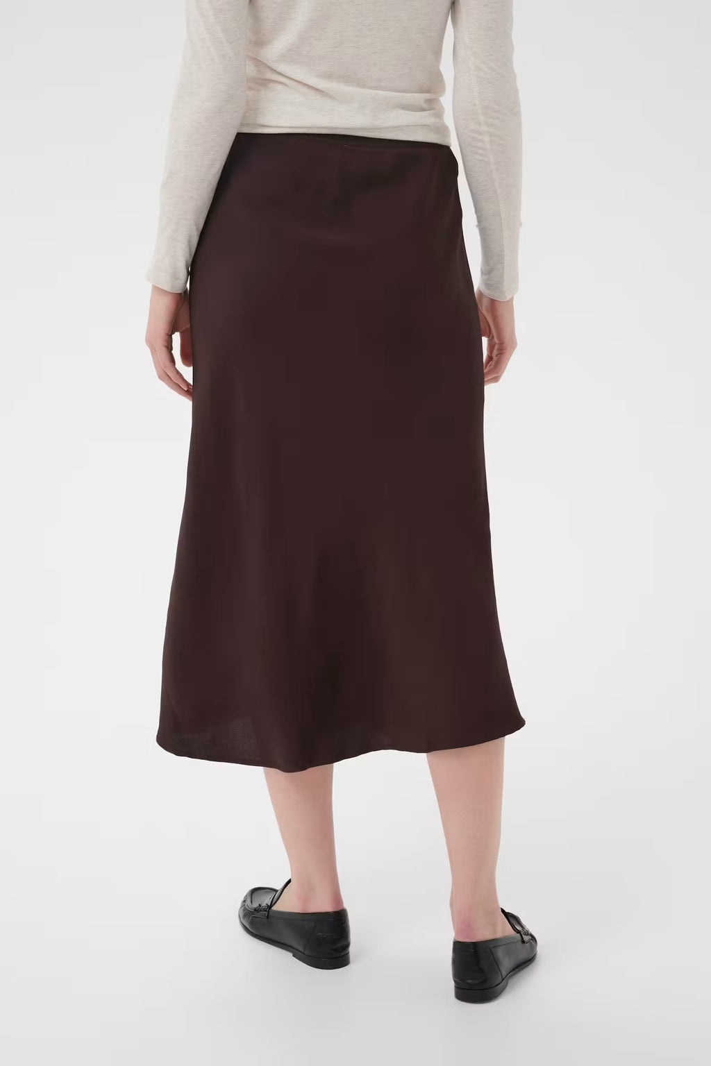 Candice Brown Silk Skirt