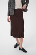 Candice Brown Silk Skirt