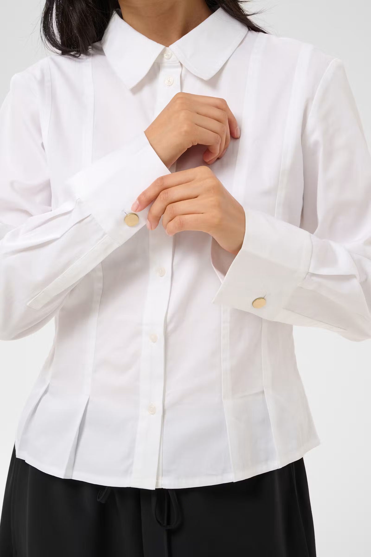 Destinee Fitted Pintuck Shirt