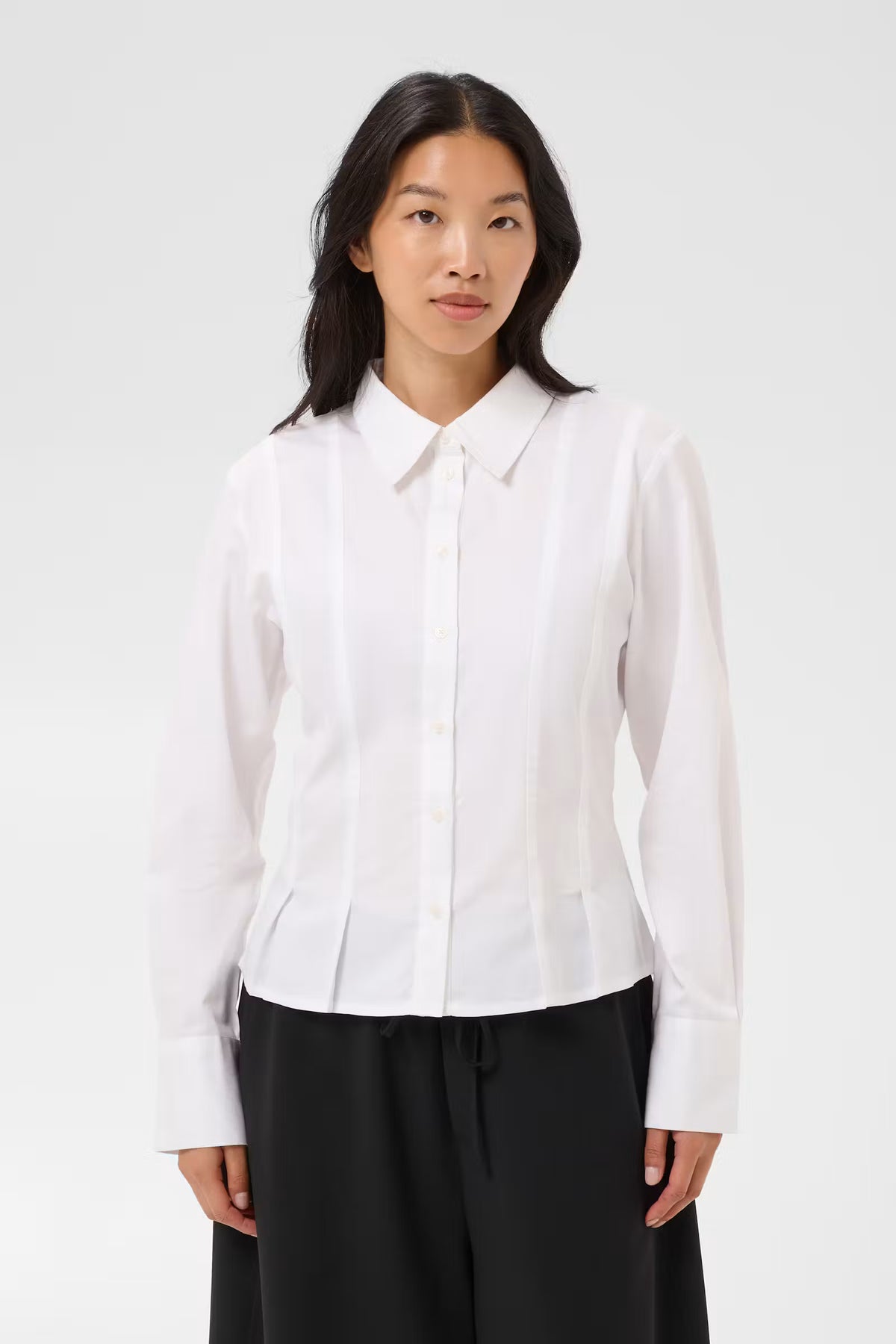 Destinee Fitted Pintuck Shirt