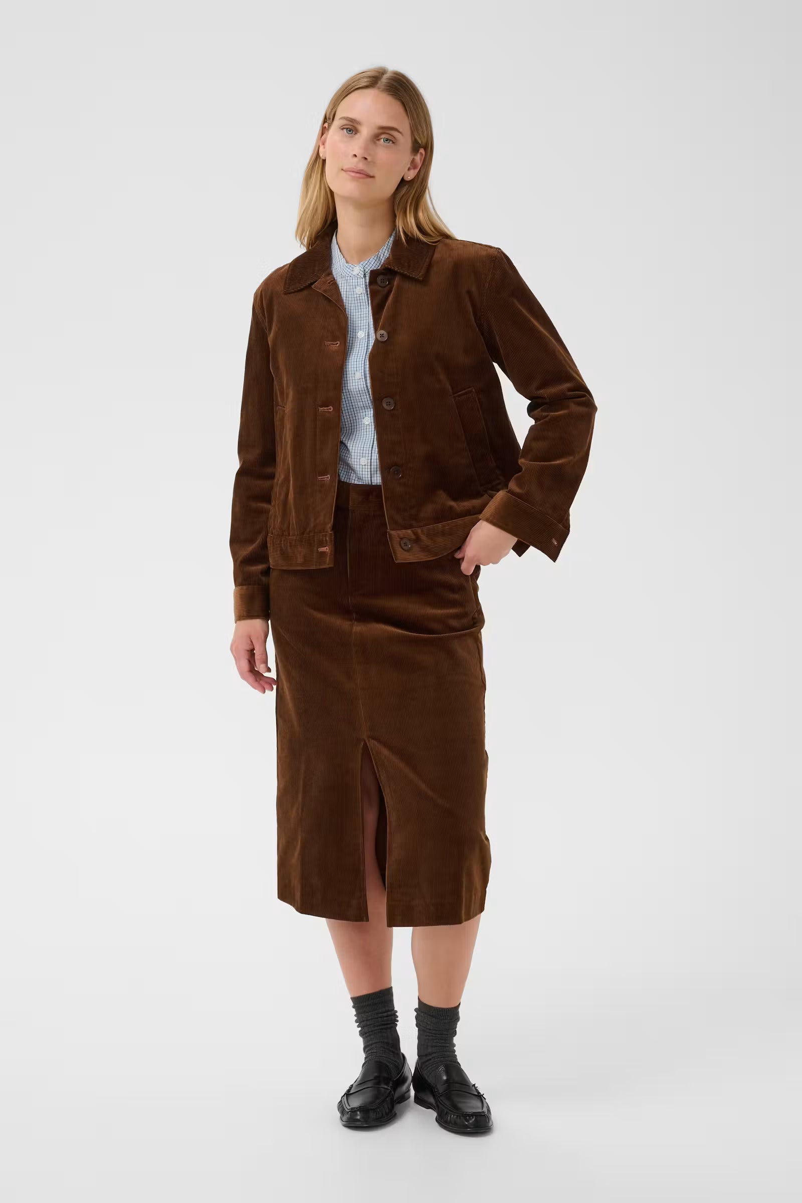 Sofija Stretch Corduroy Skirt