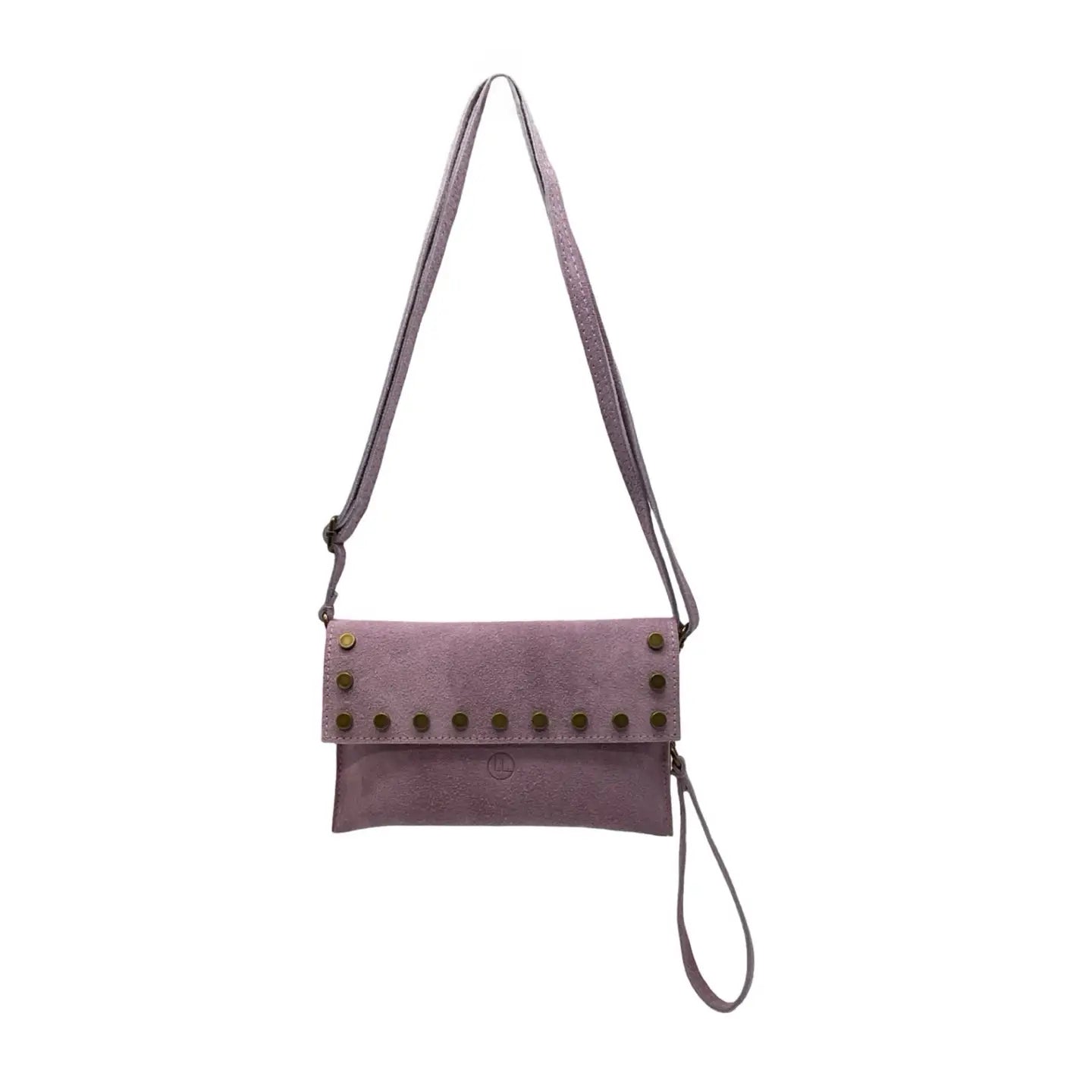 Small Suede Clutch and Chain Strap