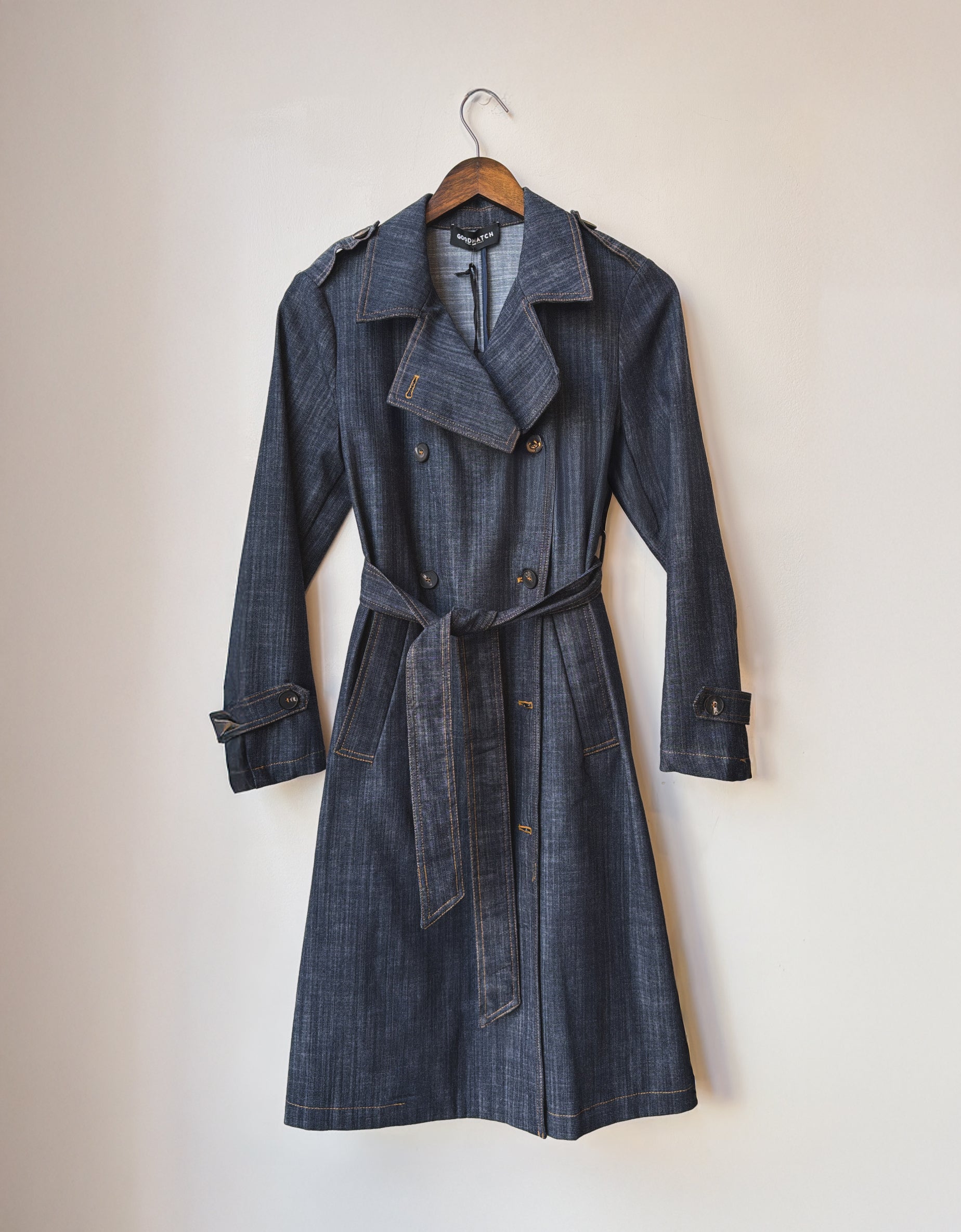 Good Match Denim Trench Jacket