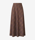 Tartan Rust Flannel Stretch Skirt