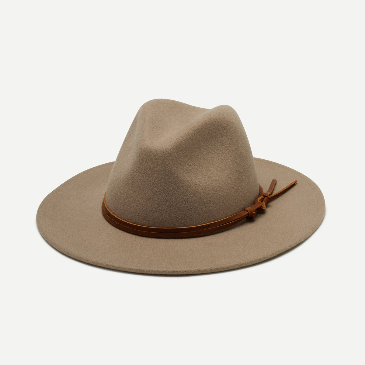 Billie Felt Hat with Leather Trim
