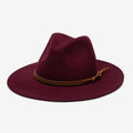 Billie Felt Hat with Leather Trim