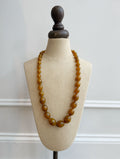 Vintage Amber Plastic Beaded Necklace