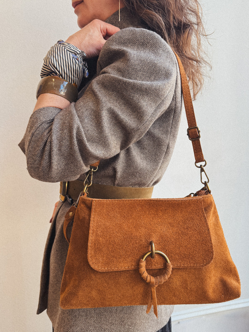 Bialina Suede Bag - Camel