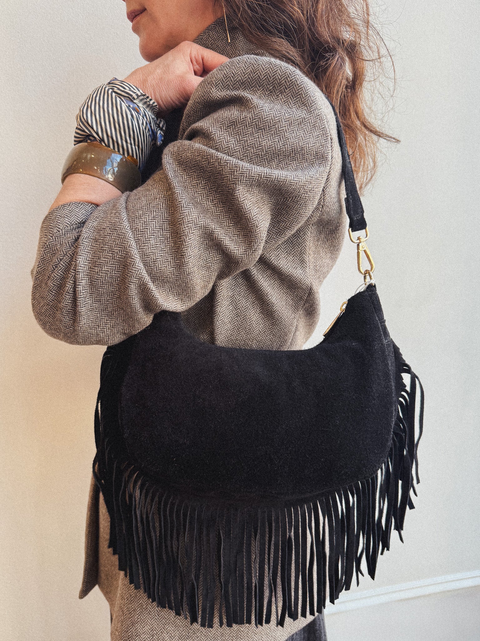 Demy Suede Fringe Bag