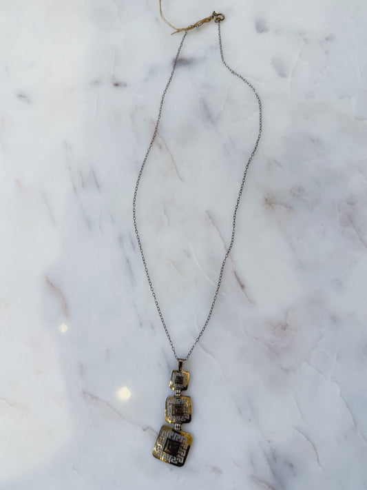 VBO Paris Drop | Vintage Stacked Square Necklace