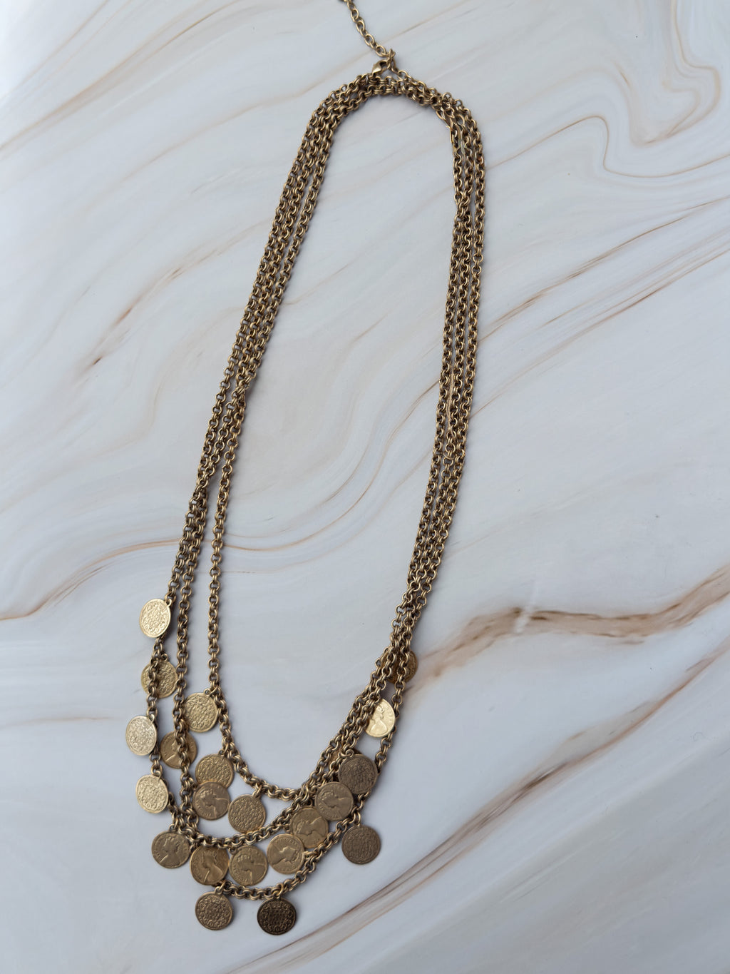 Multi Chain and Coins Necklace