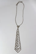 Vintage Rhinestone Tie Necklace