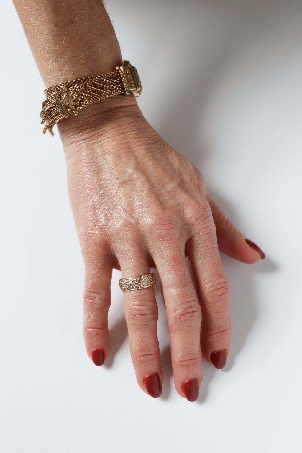 Vintage Adjustable Mesh Bracelet Slide