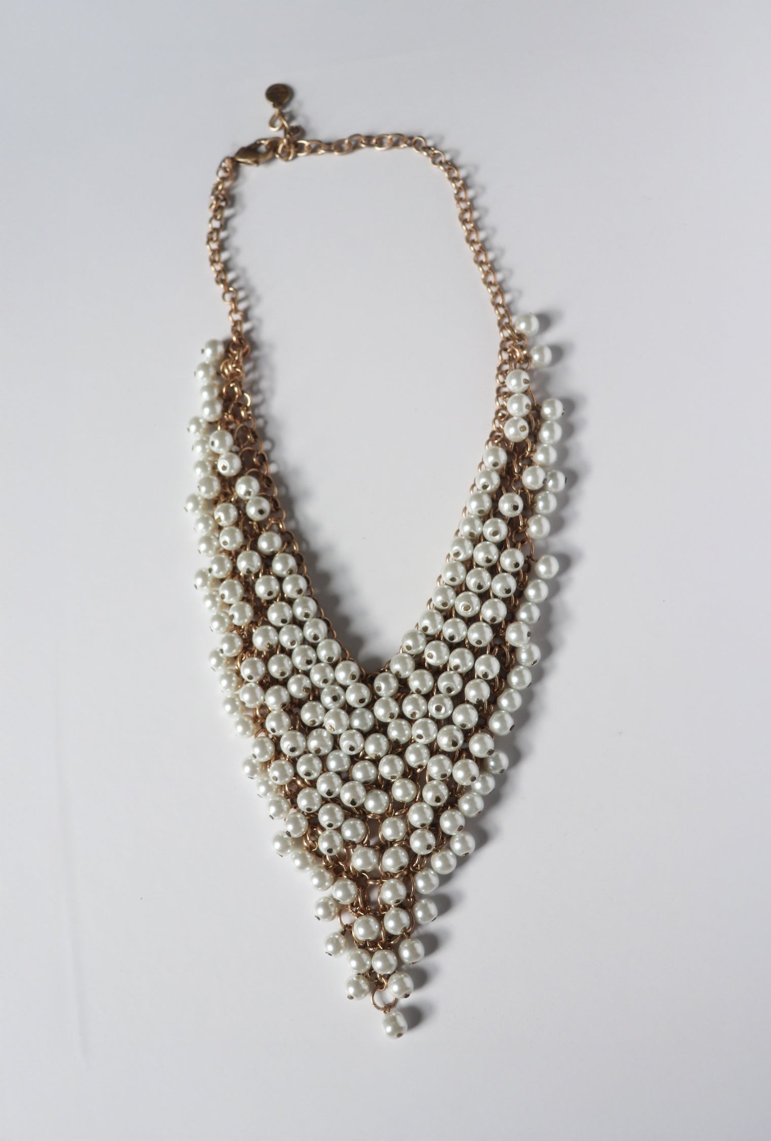 Vintage Pearl Bib Necklace