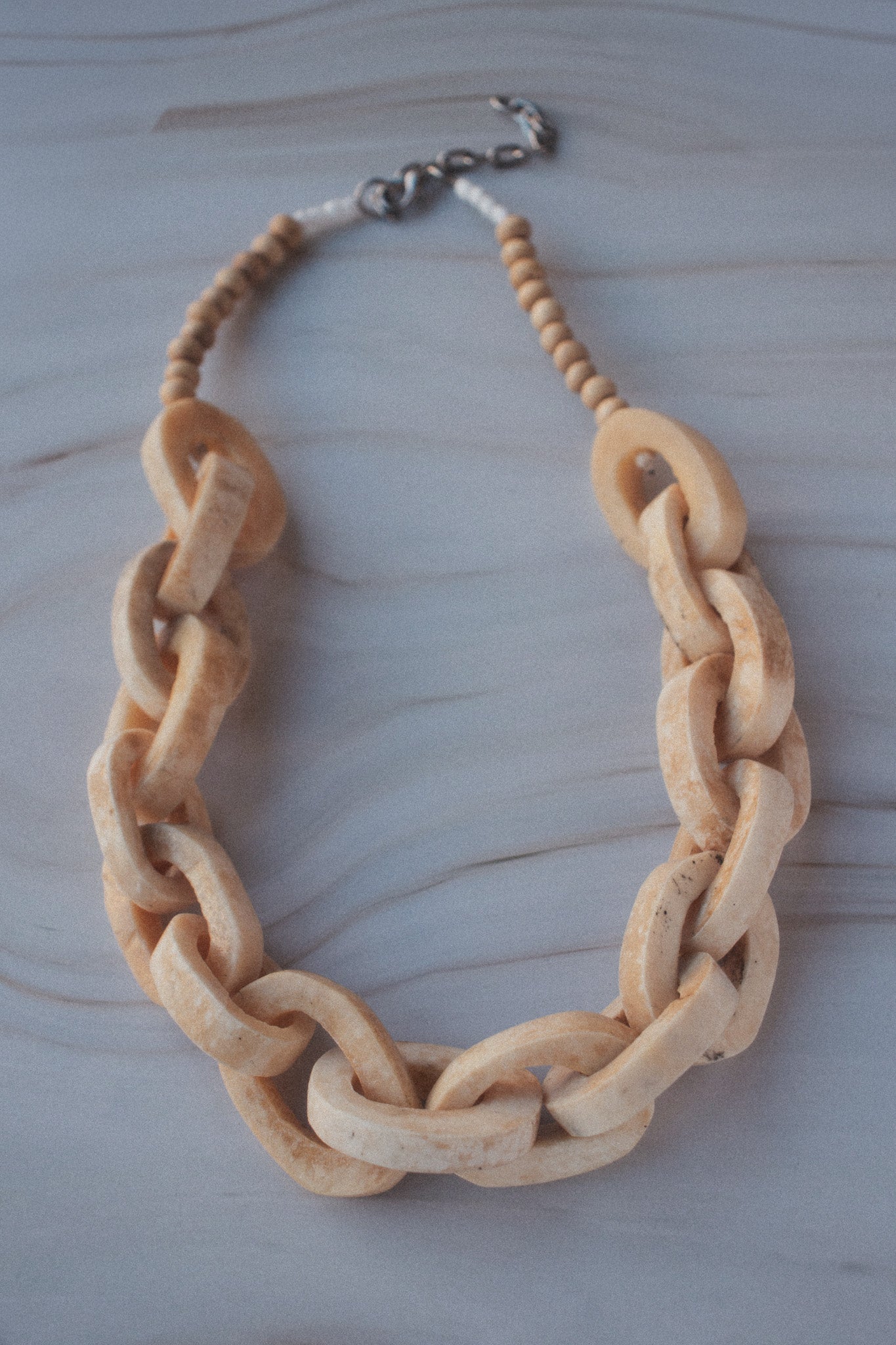 Vintage Bone Chain Necklace