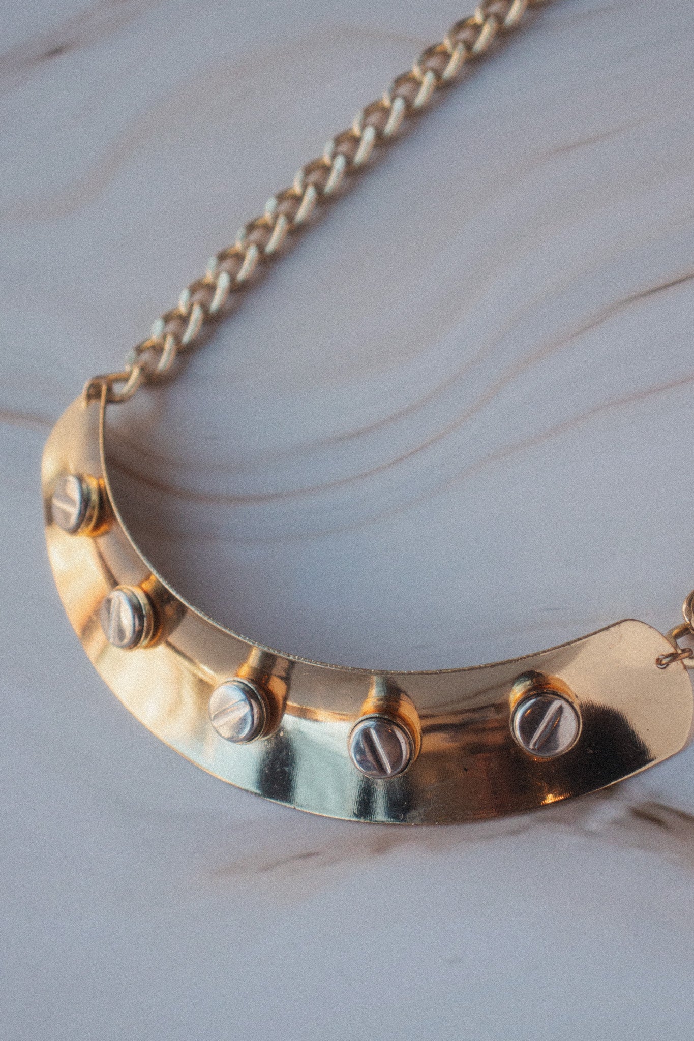 Vintage Bib with Screw Details