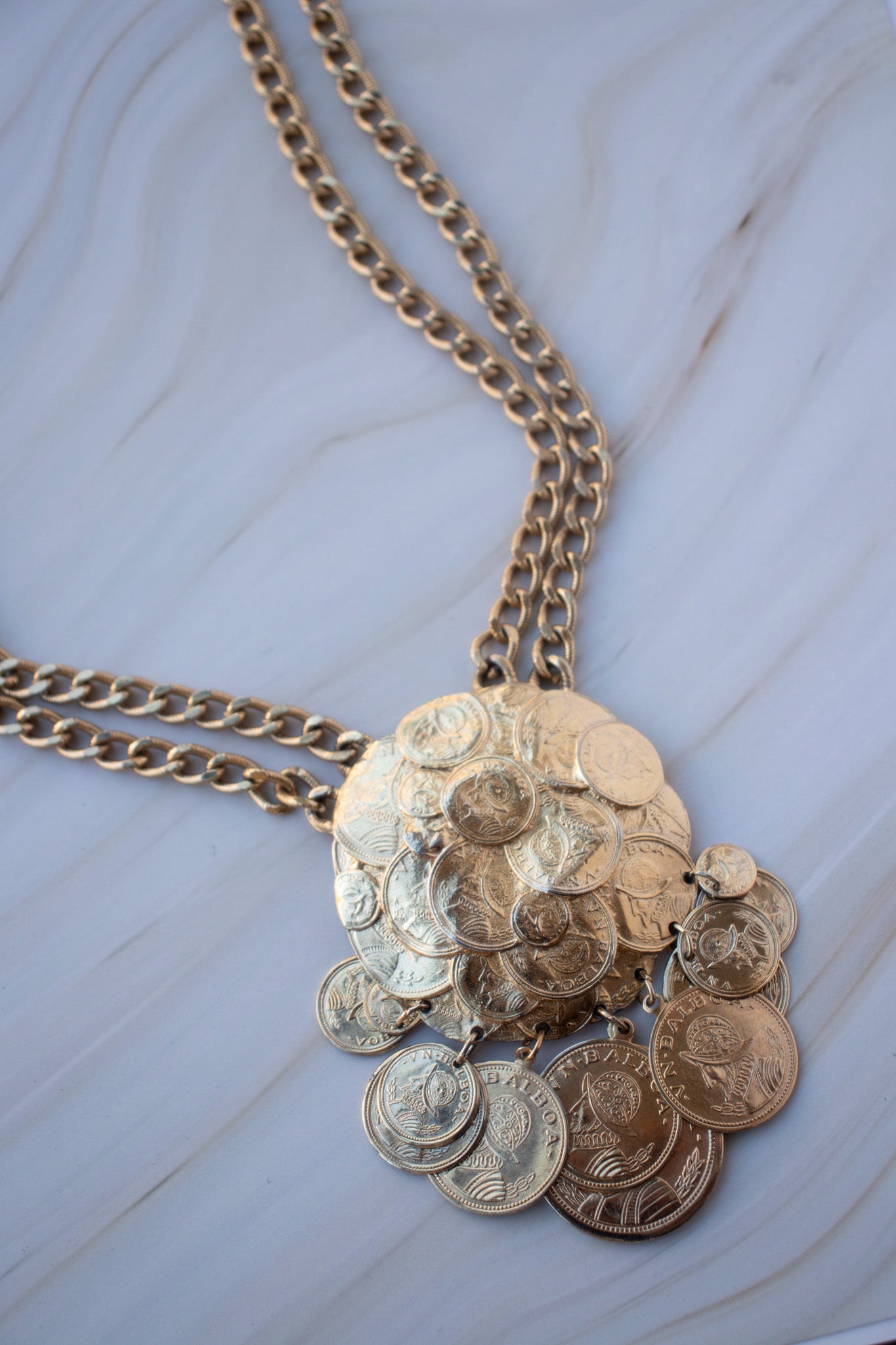 Vintage Large Coins Necklace