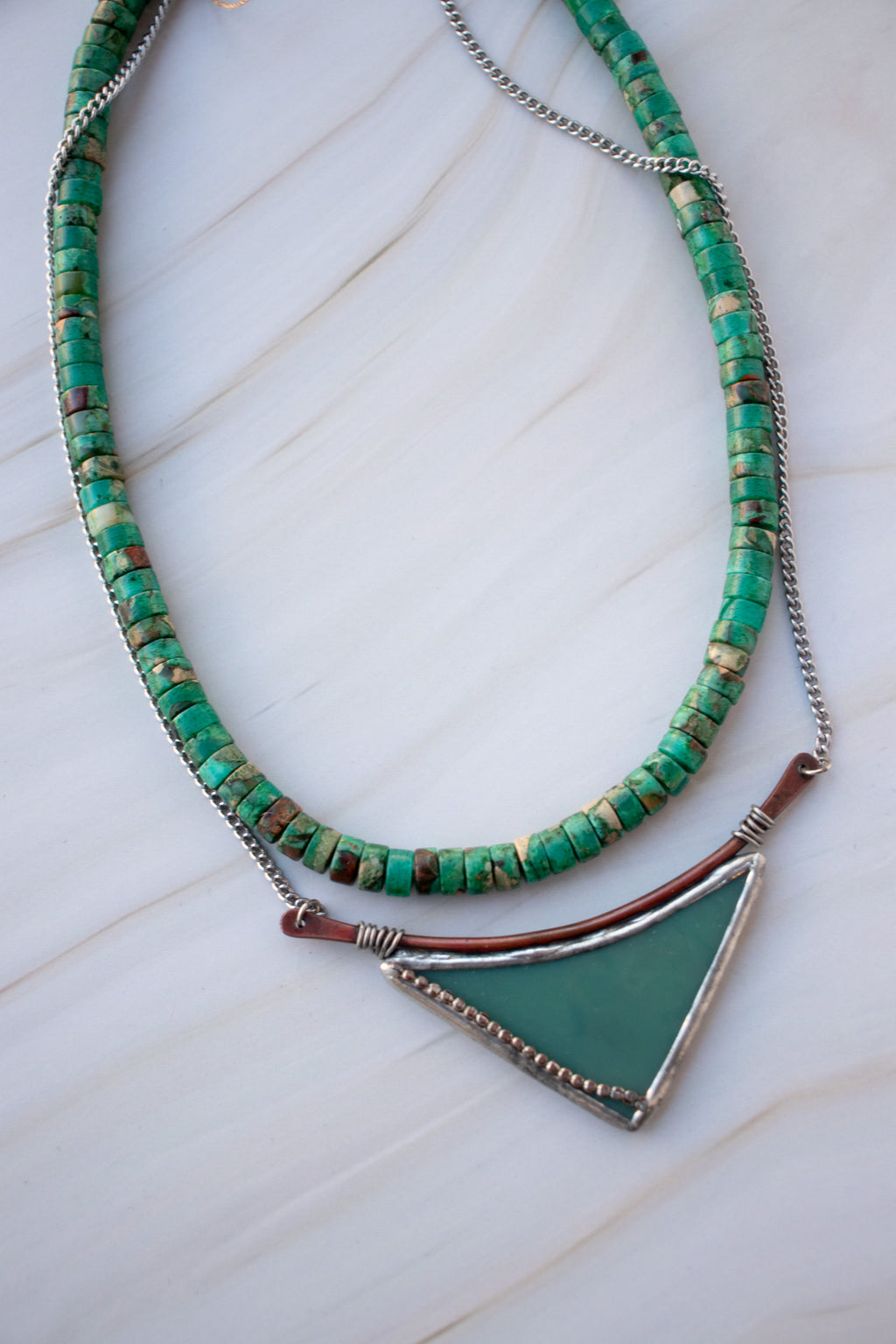 Amazonite and Silver Necklace