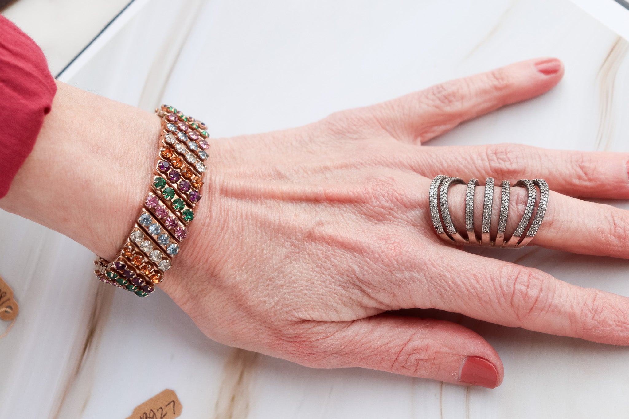 Vintage Multi-Colored Stretch Bracelet