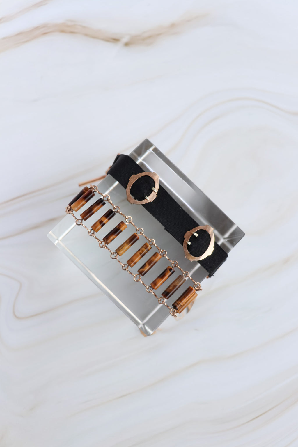 Late 19th C Ribbon Fob Vintage Bracelet
