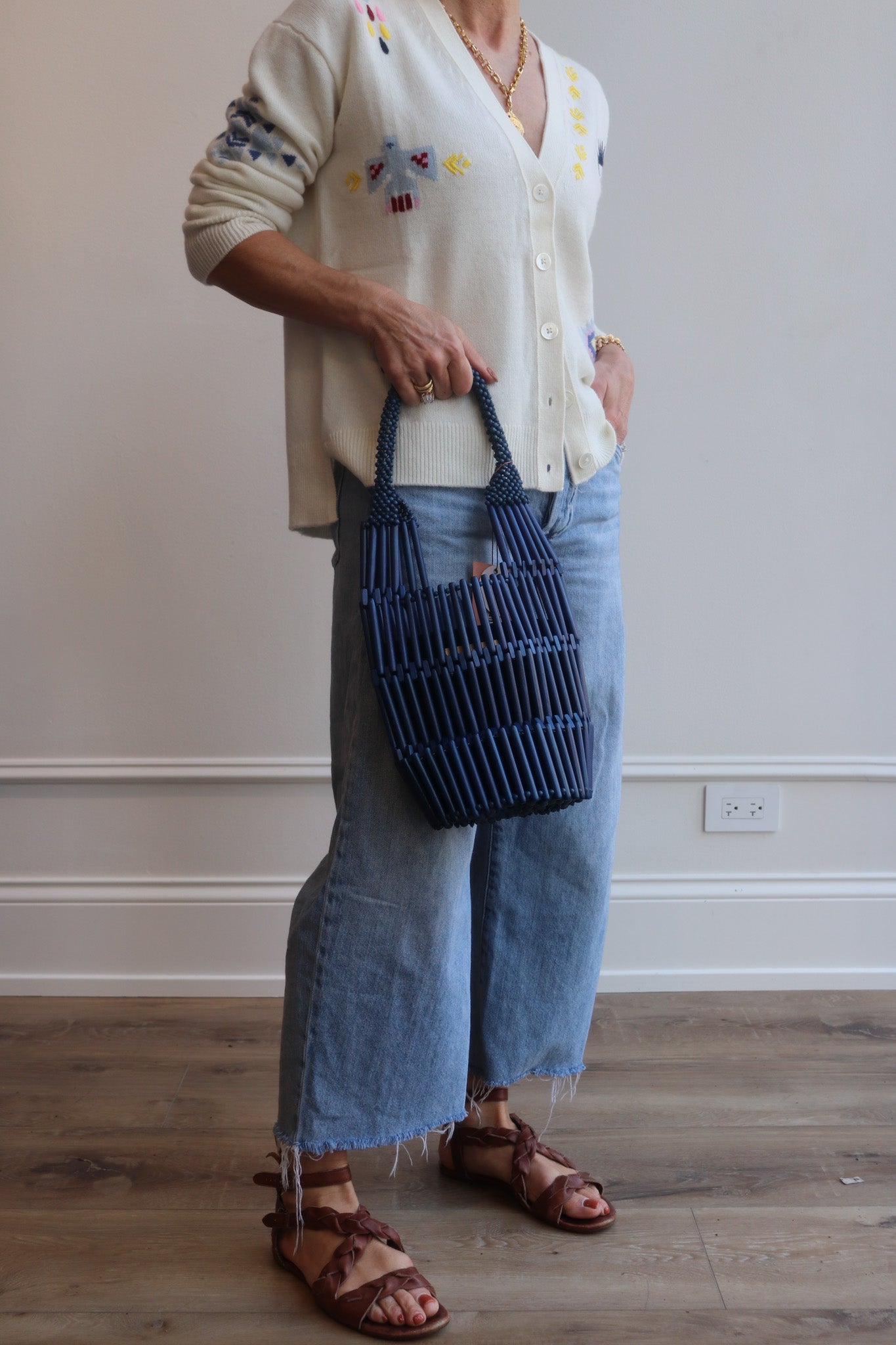 Maralika Blue Bucket Beaded