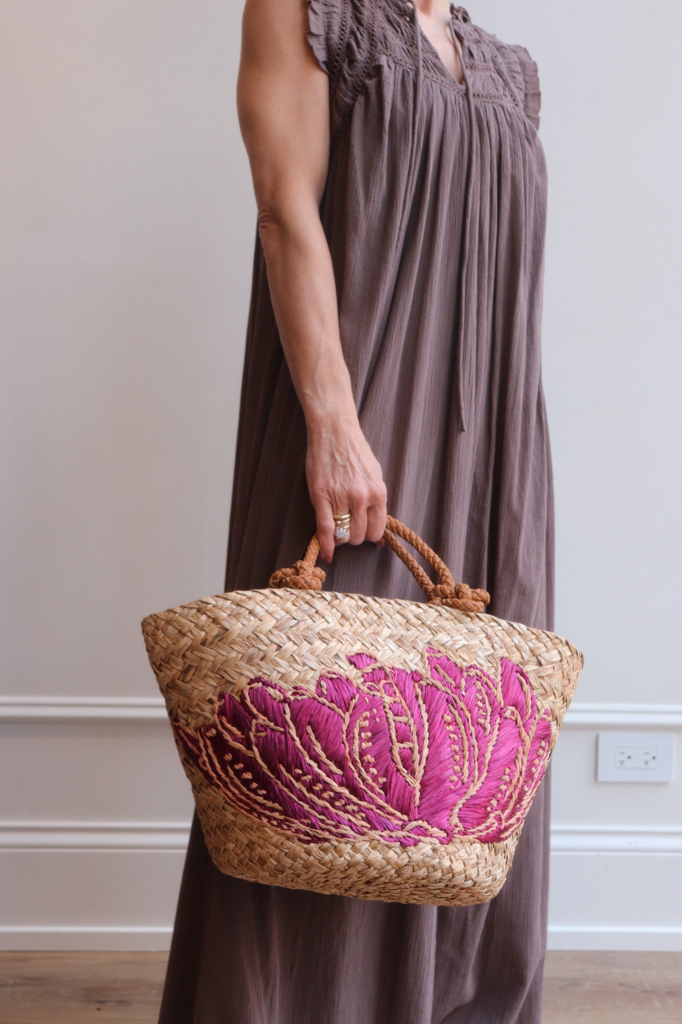 Saba Tote with Floral
