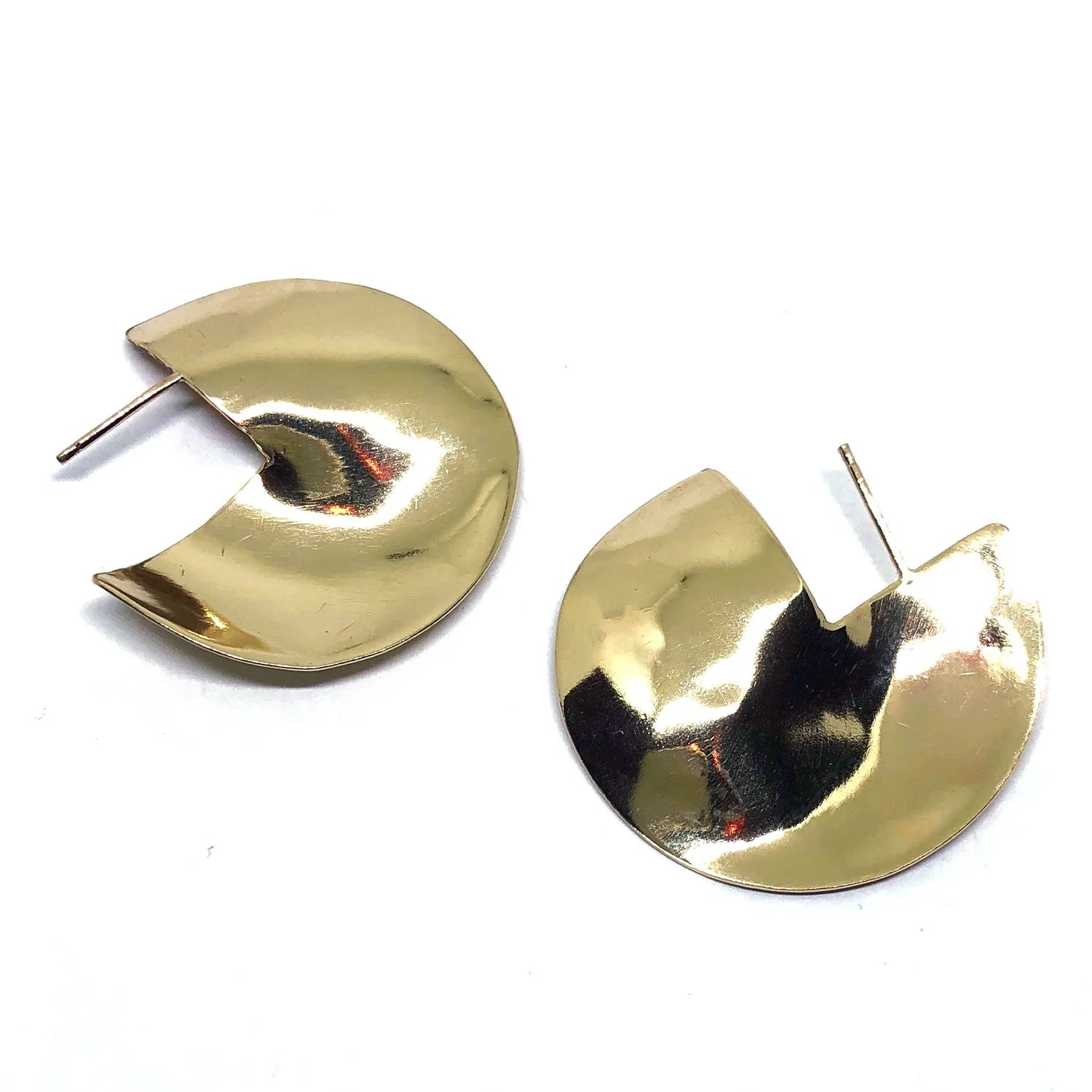 Isamu Brass Disk Earrings