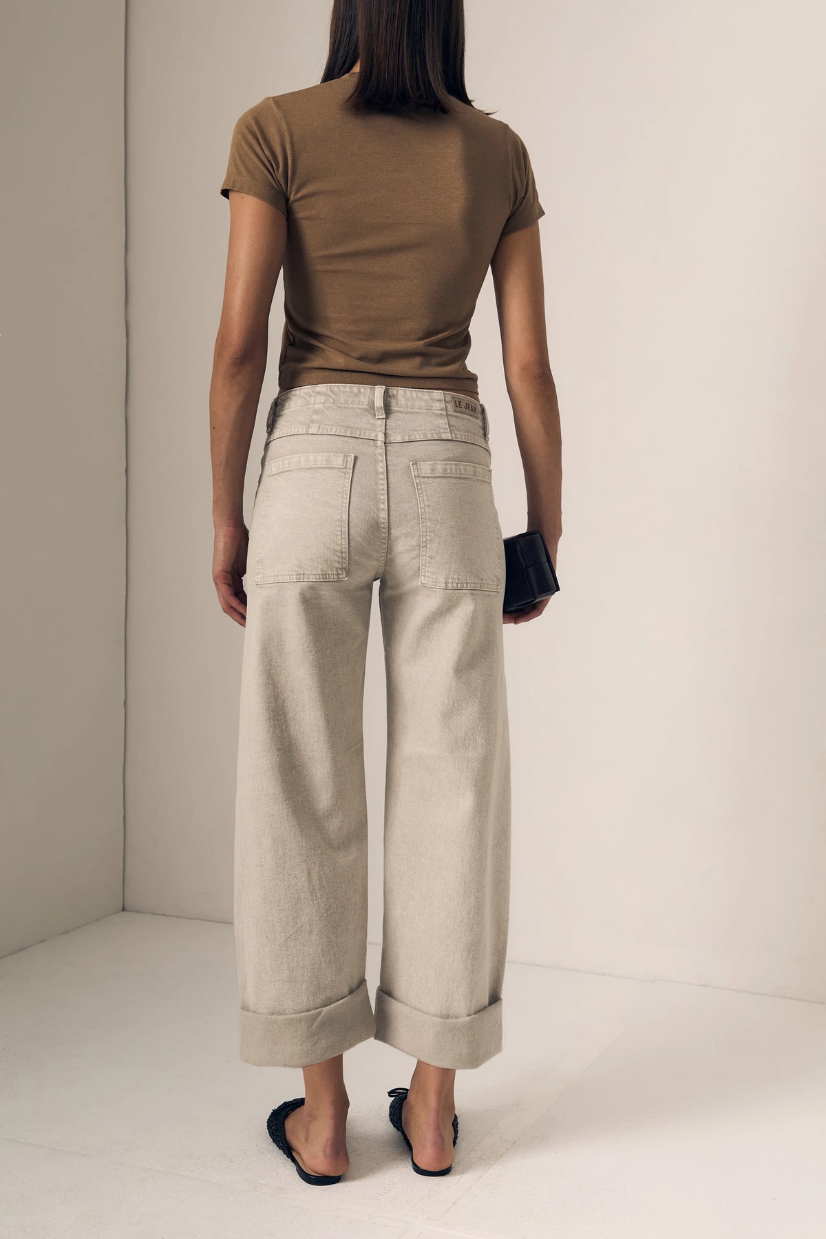 Selena Cropped Cuff Mid-Rise