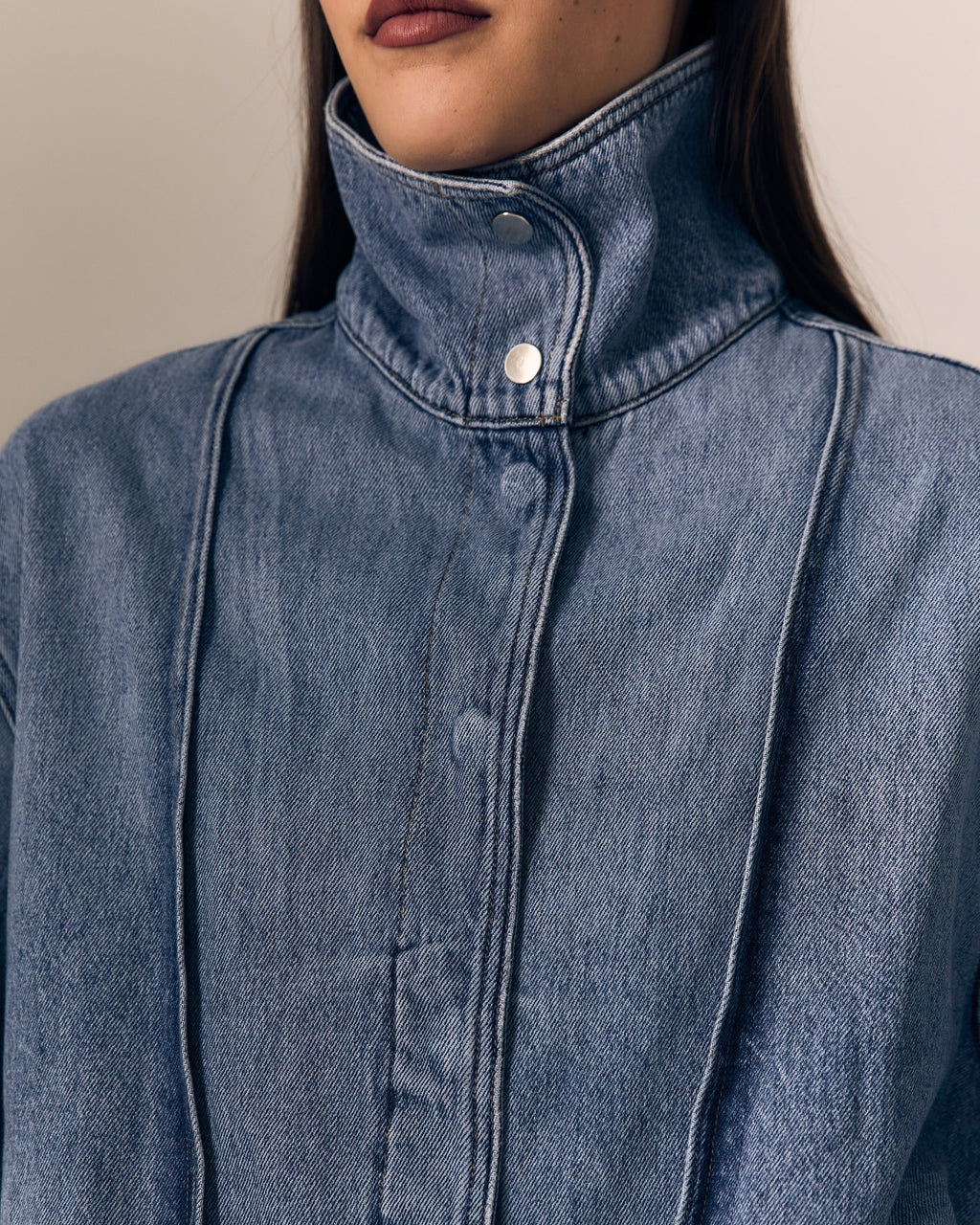 Cotton Denim Bubble Jacket