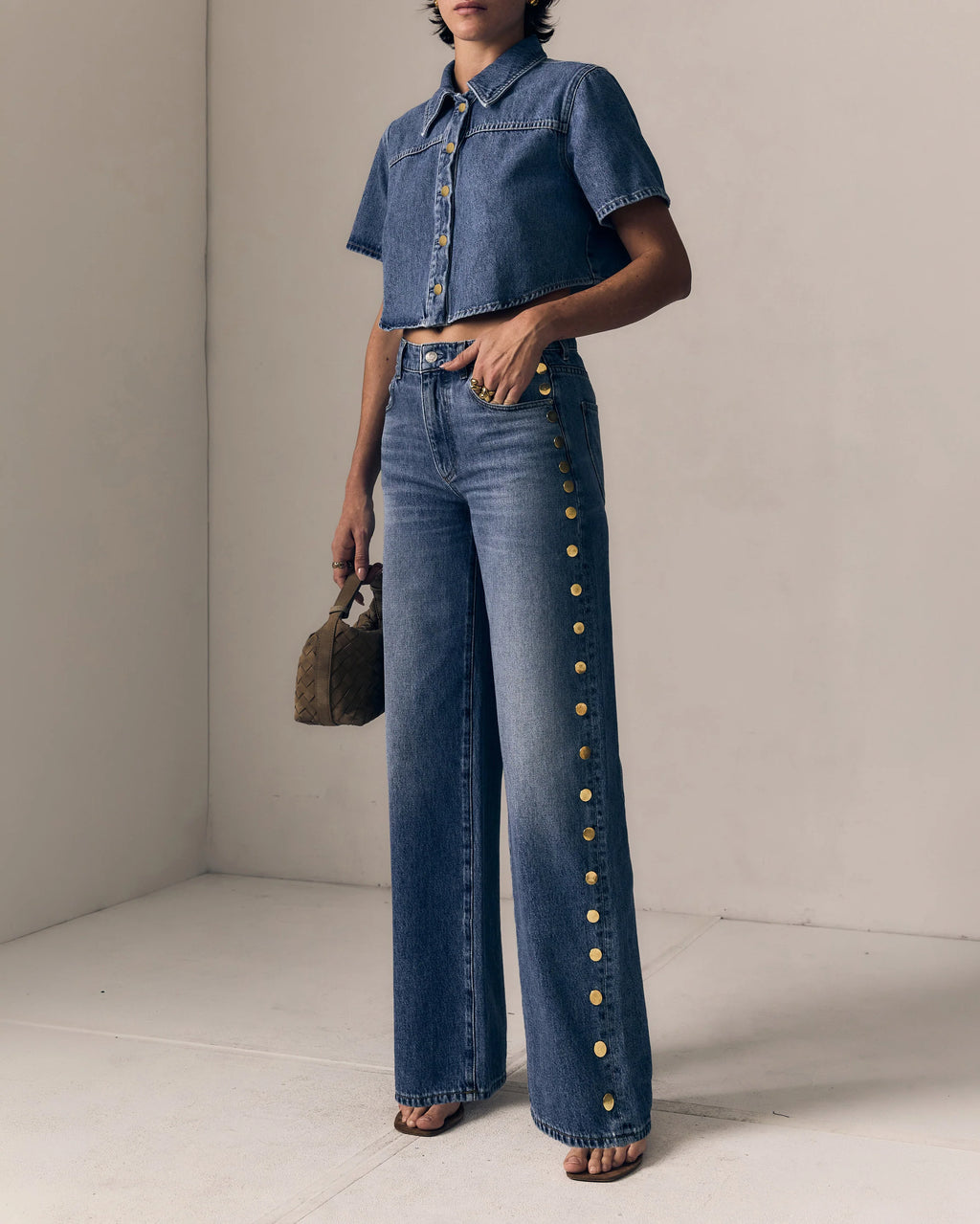 Studded Alexa Full Length Jean