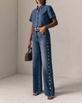 Studded Alexa Full Length Jean
