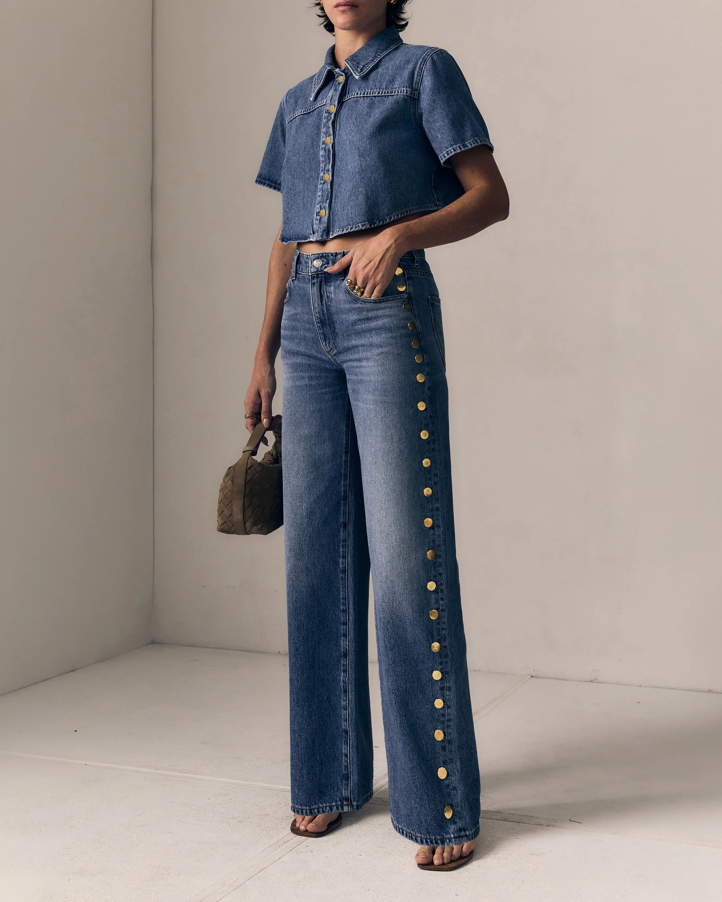 Studded Alexa Full Length Jean