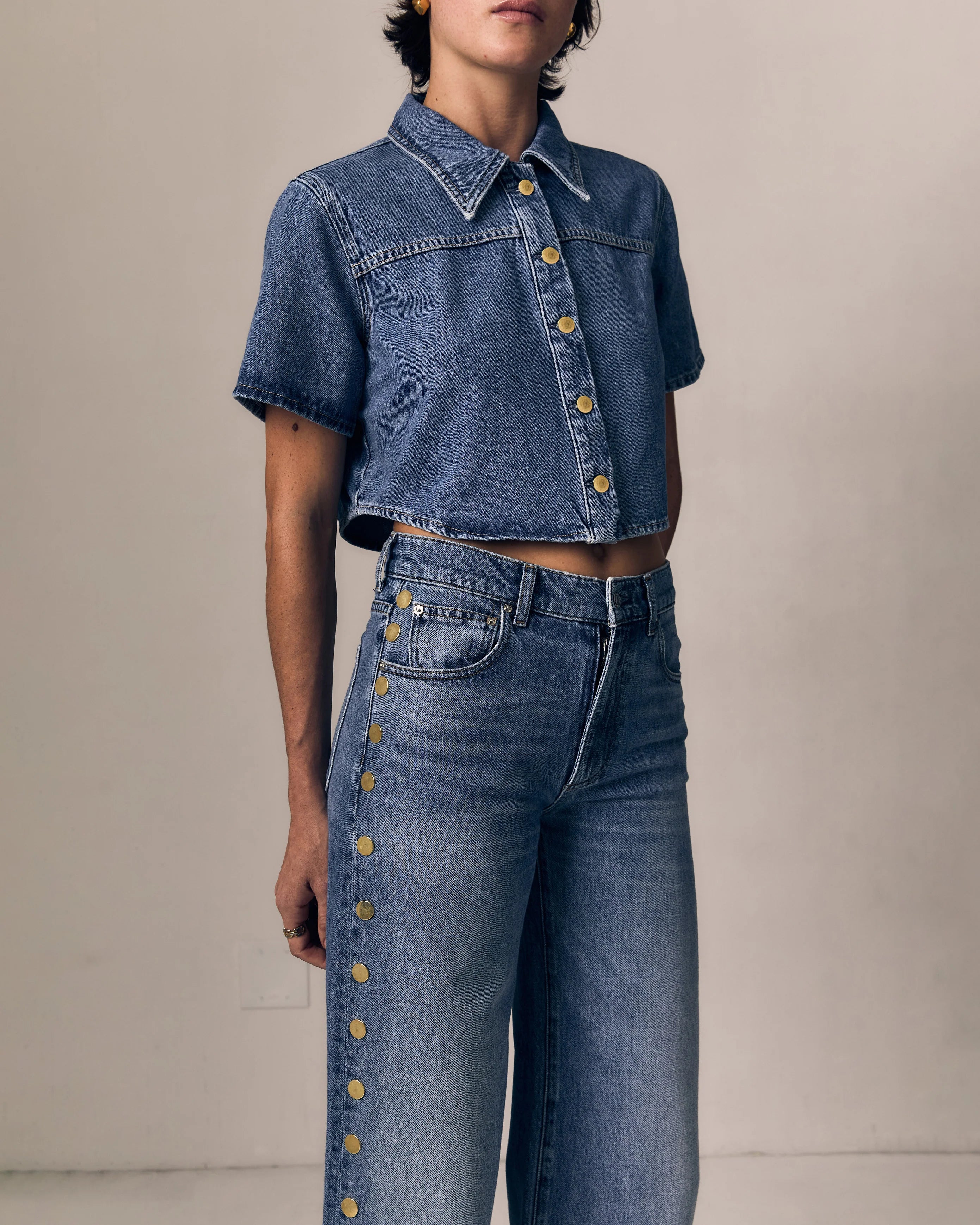 Studded Alexa Full Length Jean