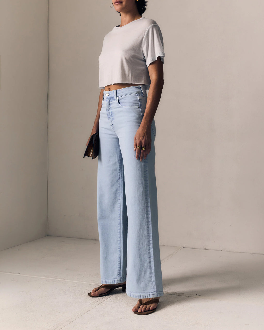 Powdered Blue Column Jean