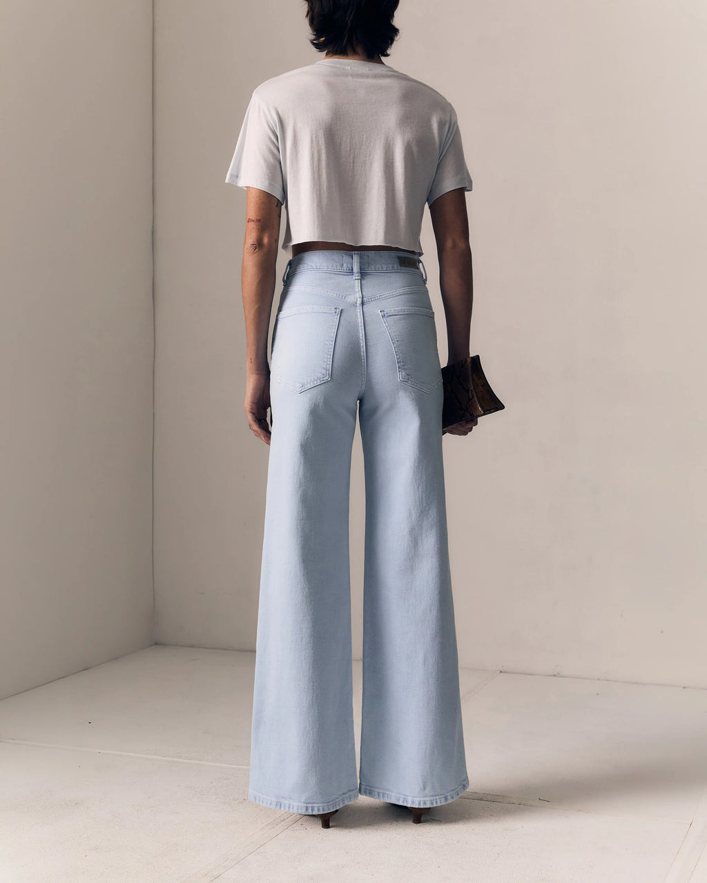 Powdered Blue Column Jean
