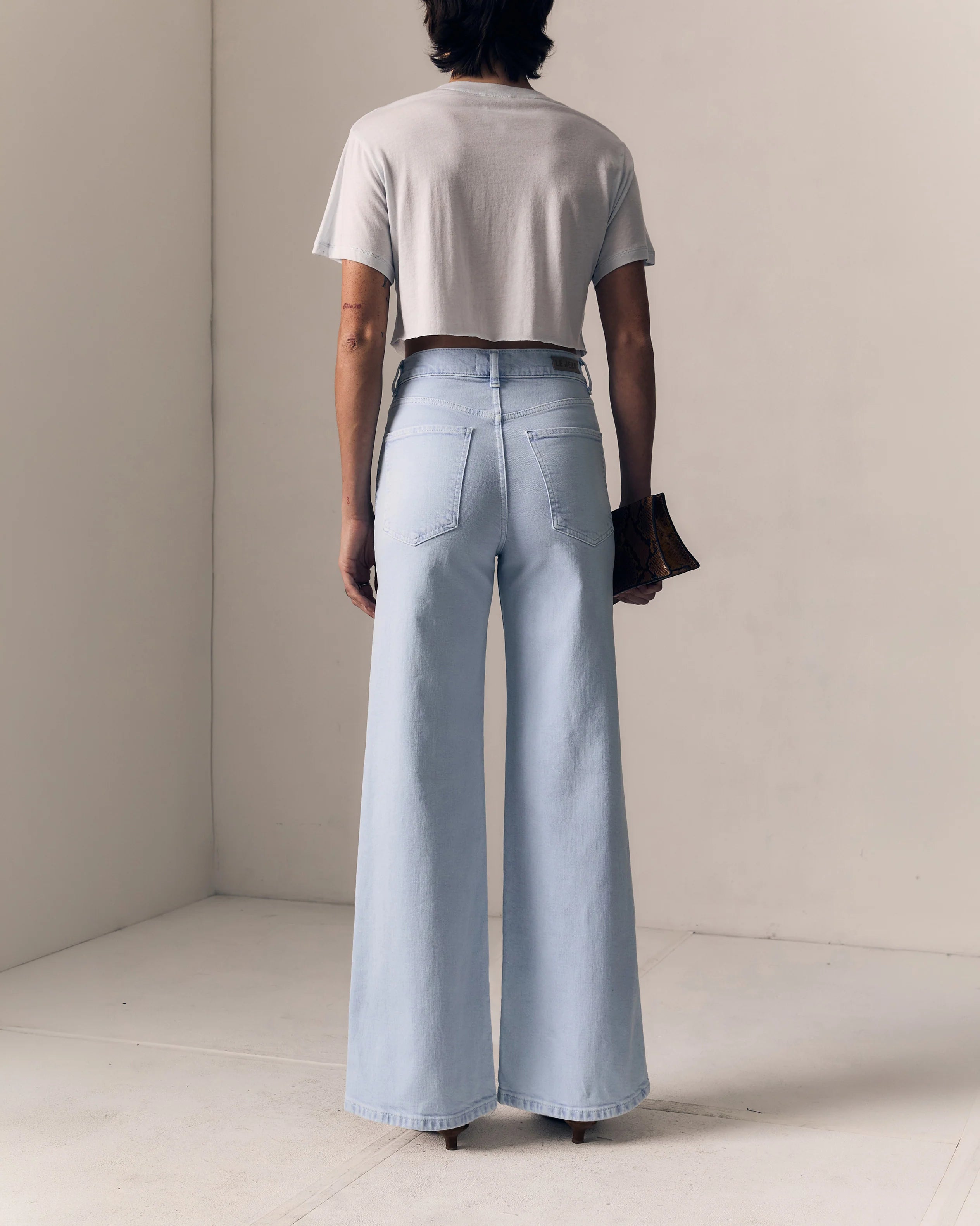 Powdered Blue Column Jean