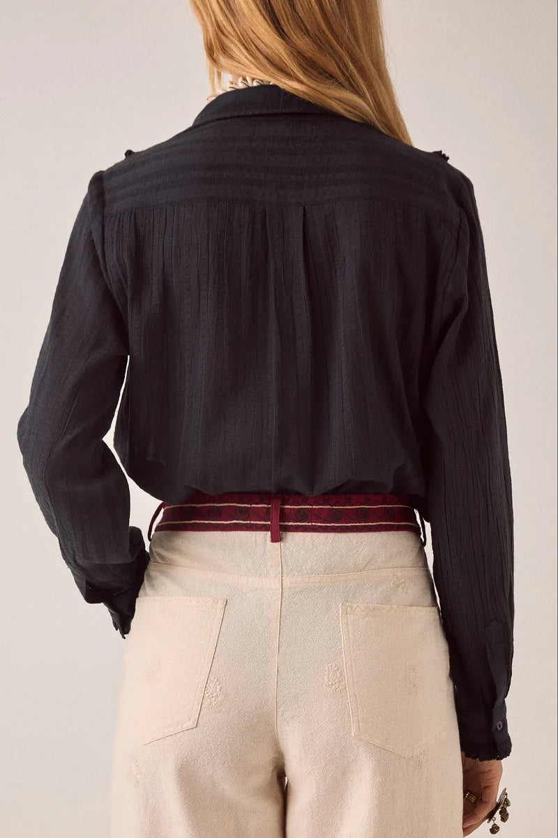 Black Embroidered Shirt