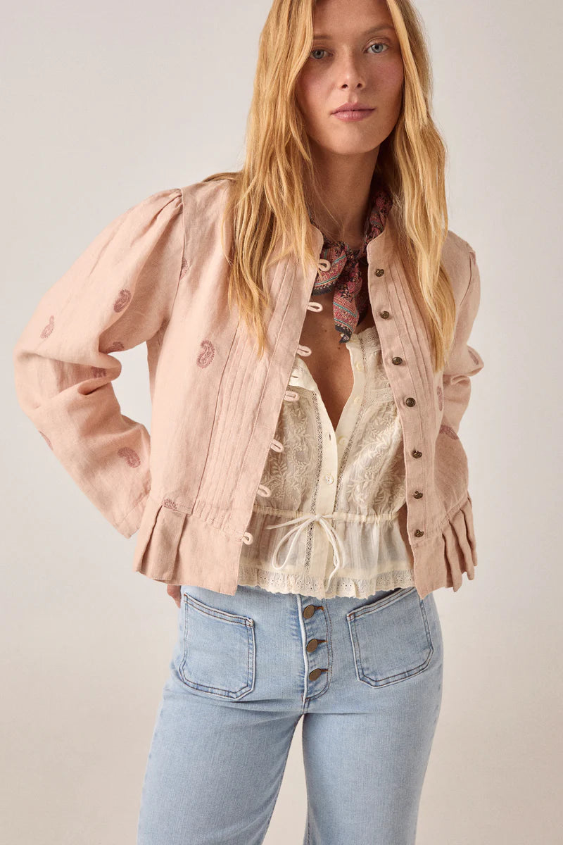 Antique Blush Peplum Jacket