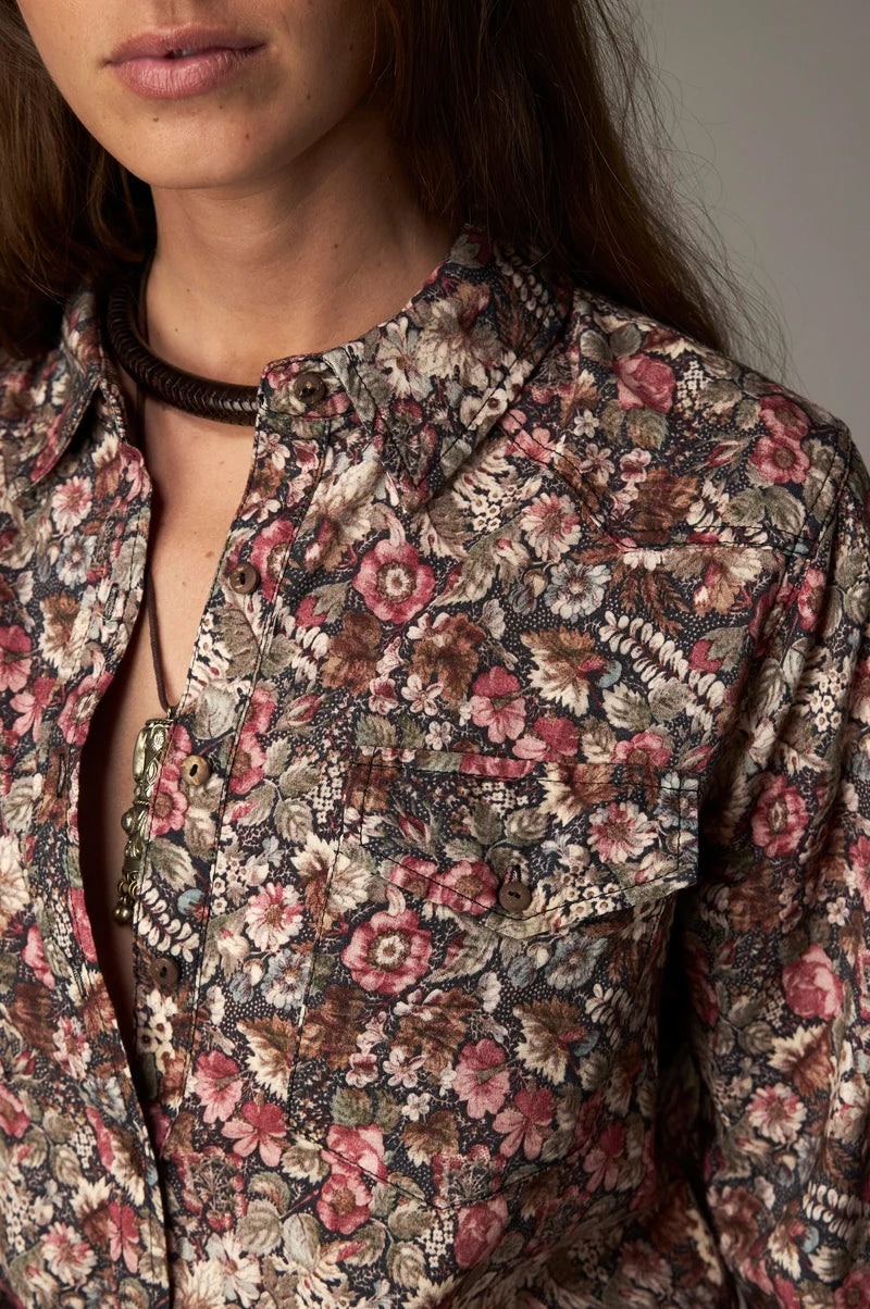 Bucolic Dante Shirt | Vintage Floral Button Down Top