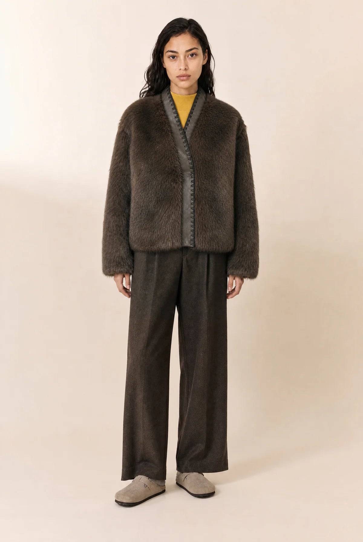 Vinih Brown Faux Fur