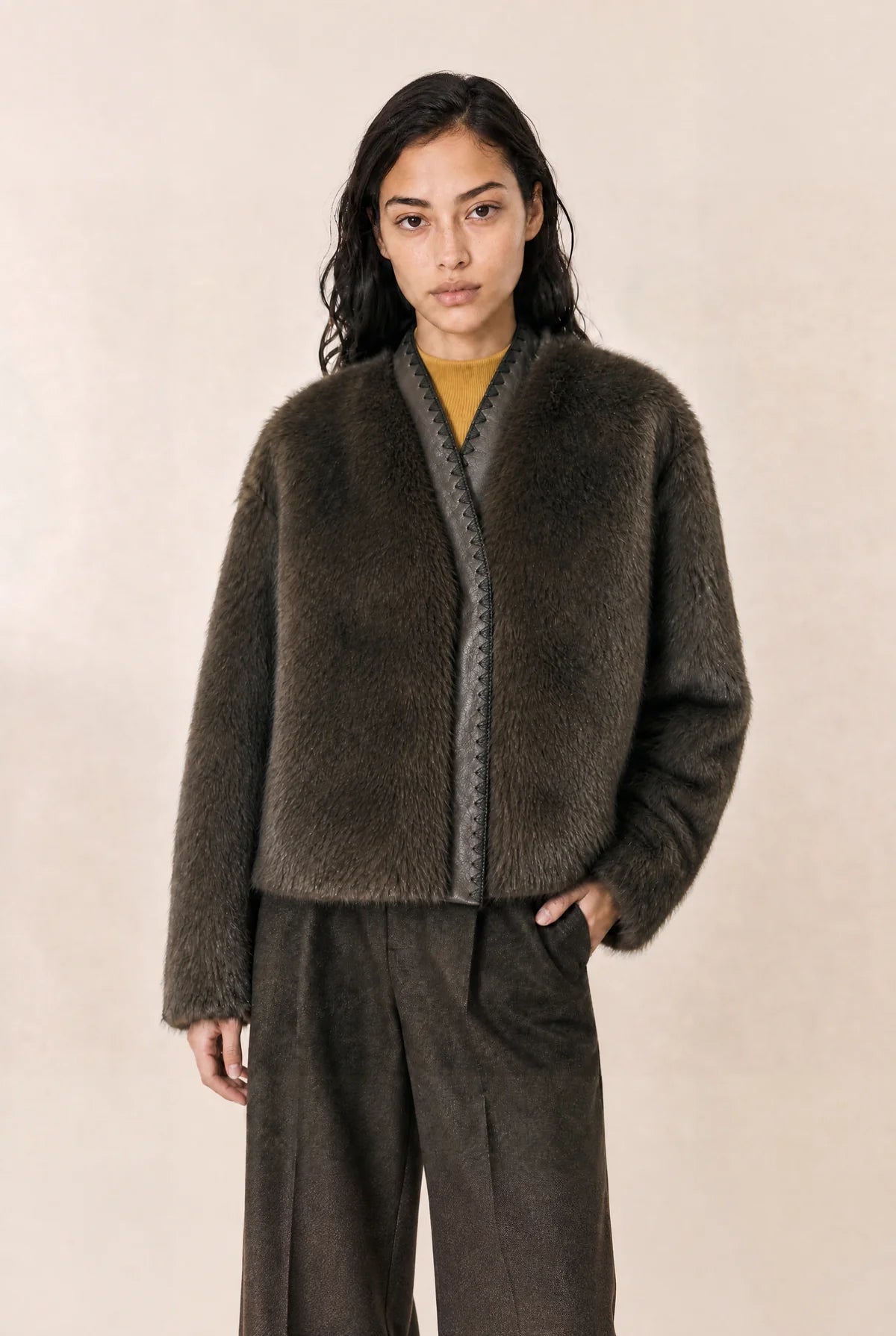 Vinih Brown Faux Fur