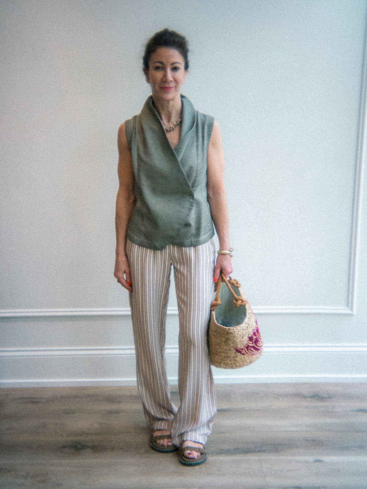 Overdyed Drape Vest