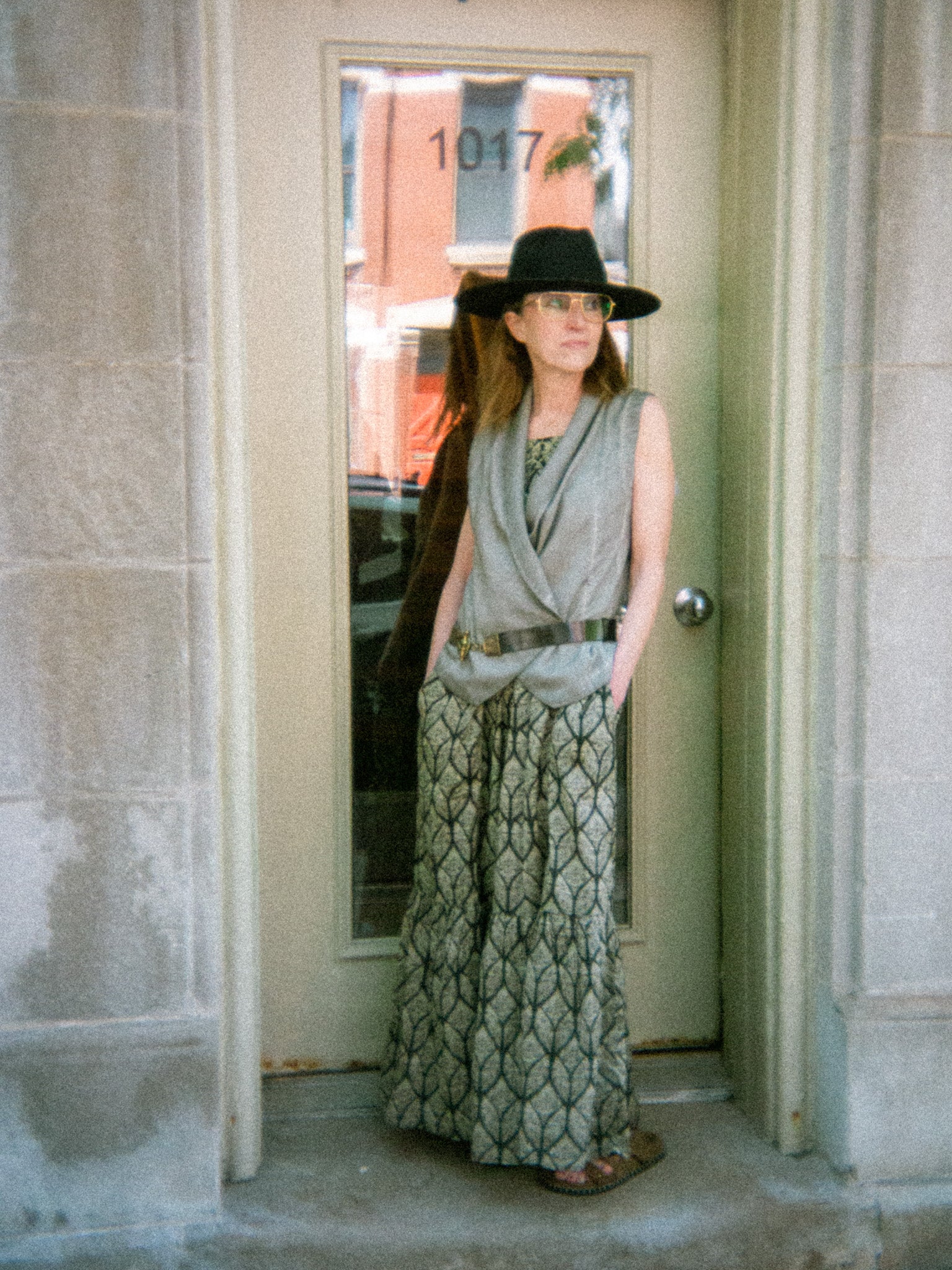 Overdyed Drape Vest