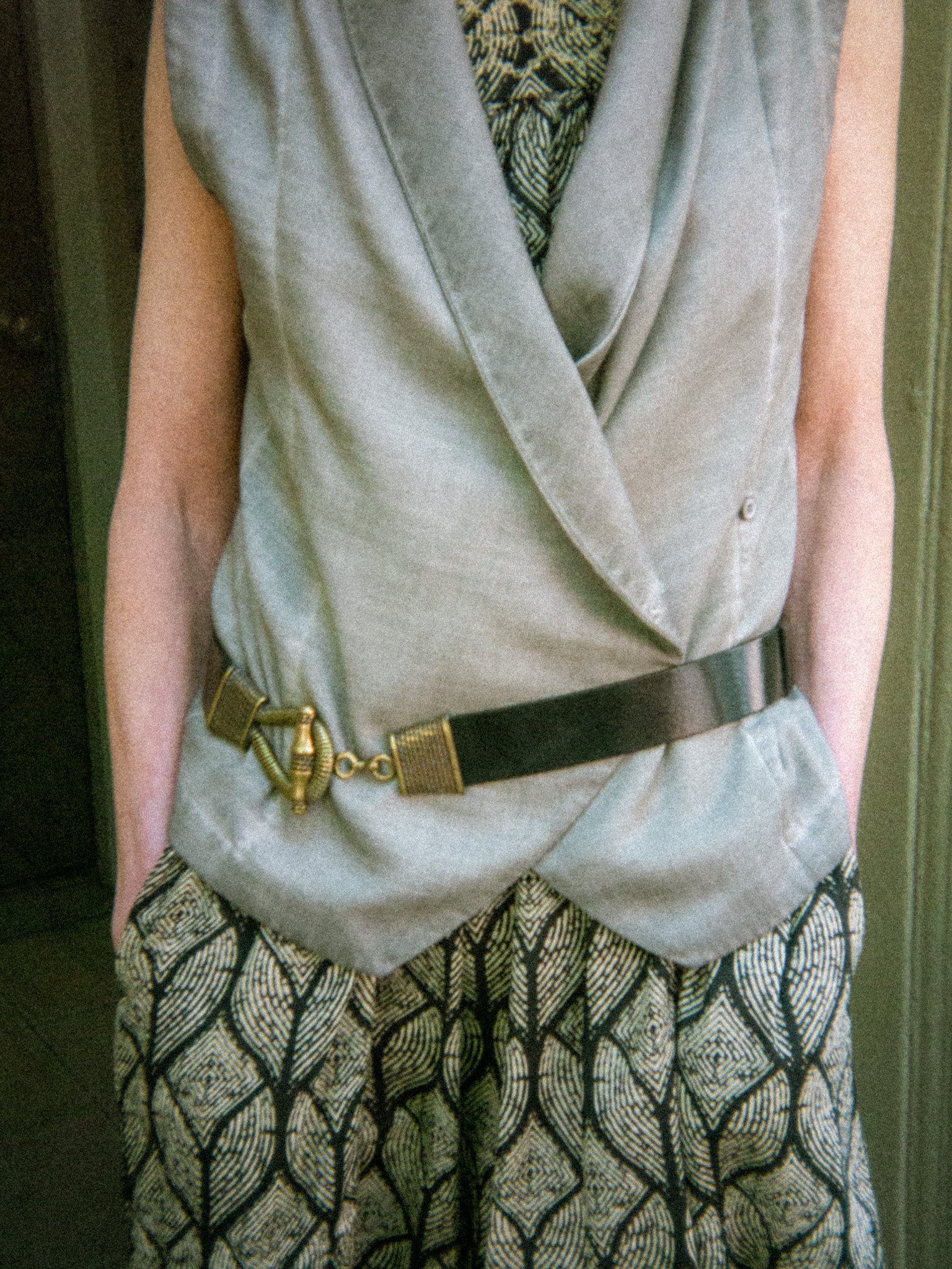 Overdyed Drape Vest