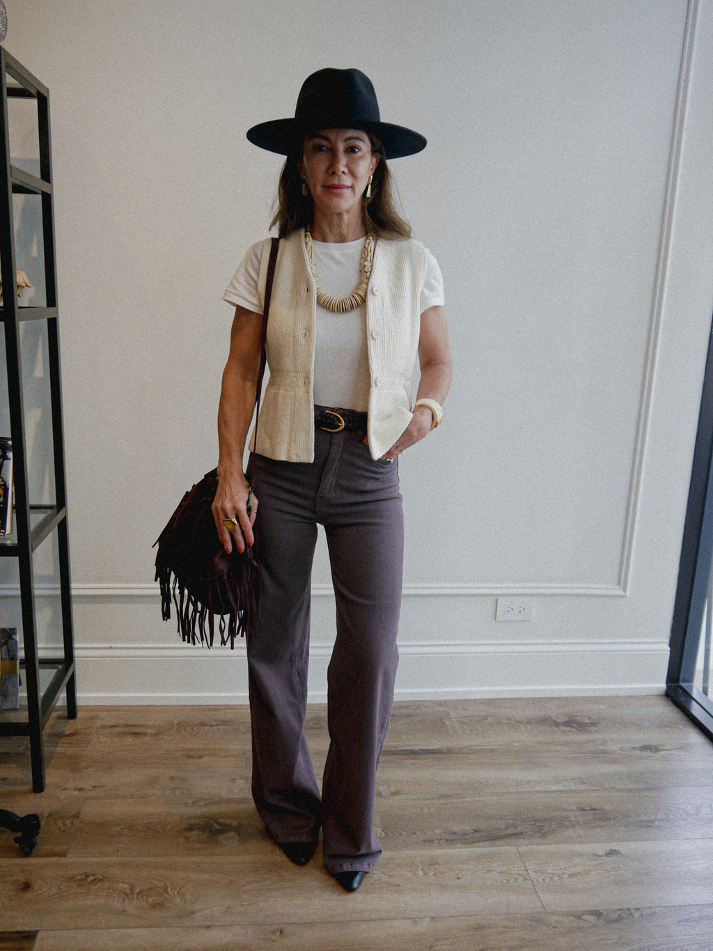 Aurelia Suede Bucket with Fringe