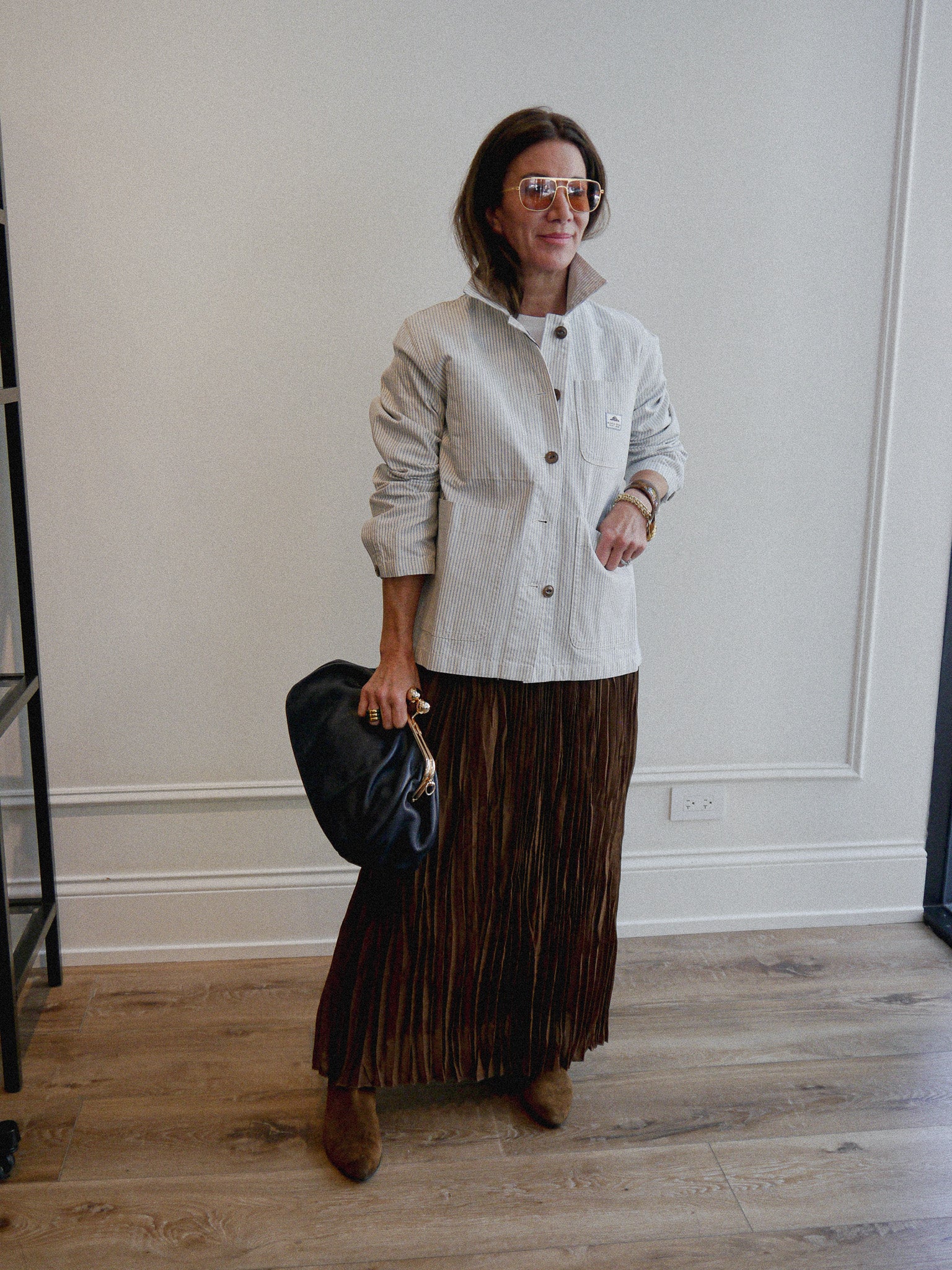 Cenille Accordian Pleat Skirt